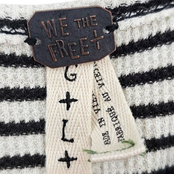 Free People We The Free Womens L Stars & Stripes Thermal Crop Henley - Picture 4 of 11